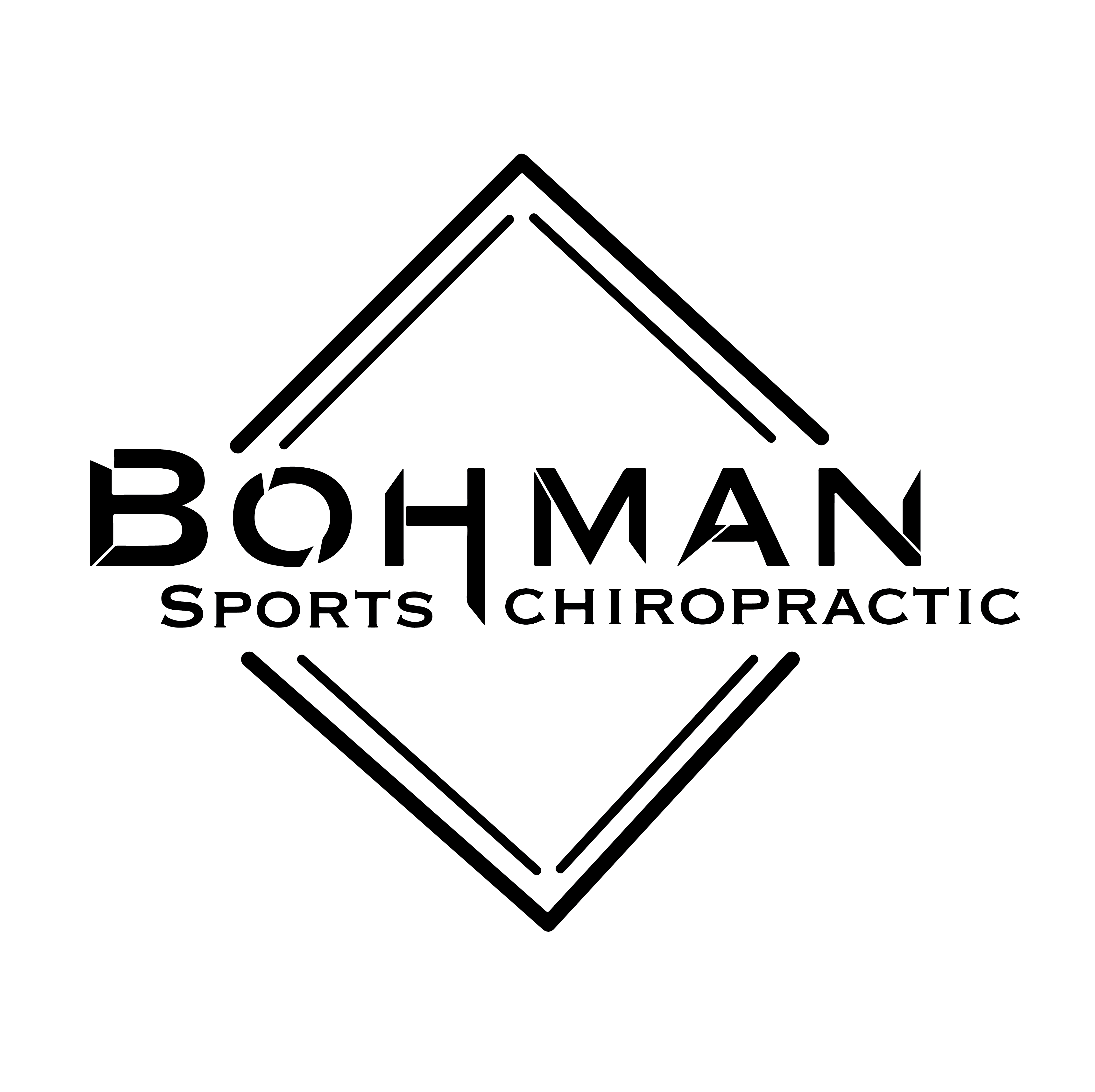 Bohman Sports Chiro black logo wt background.
